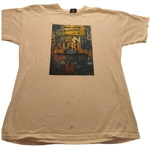 Saint‎ Alfred Graphic T-Shirt White Men's Large Short Sleeve Crewneck Streetwear